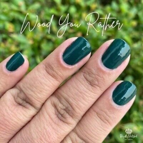 Color Street WOOD YOU RATHER? Deep Hunter Green Creme Finish Nail Strips Set - Picture 5 of 8